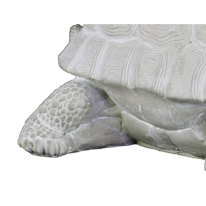 Cement Figurine of Turtle Facing Sideways in Concrete Finish, Gray