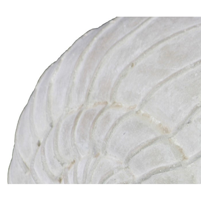 Cement Figurine of Snail Looking Straight with Washed Finish, Gray