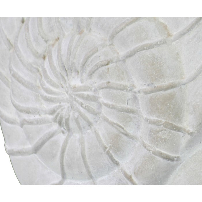 Cement Figurine of Snail Looking Straight with Washed Finish, Gray