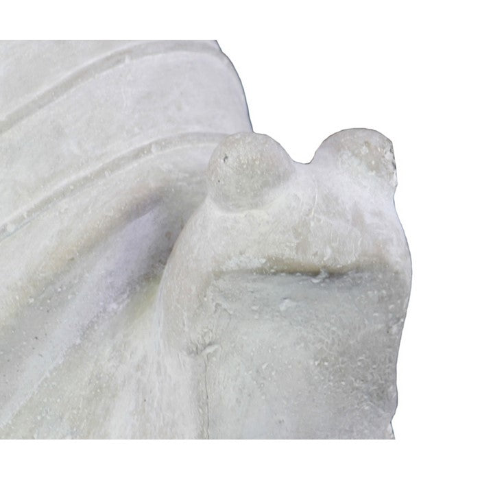 Cement Figurine of Snail Looking Straight with Washed Finish, Gray