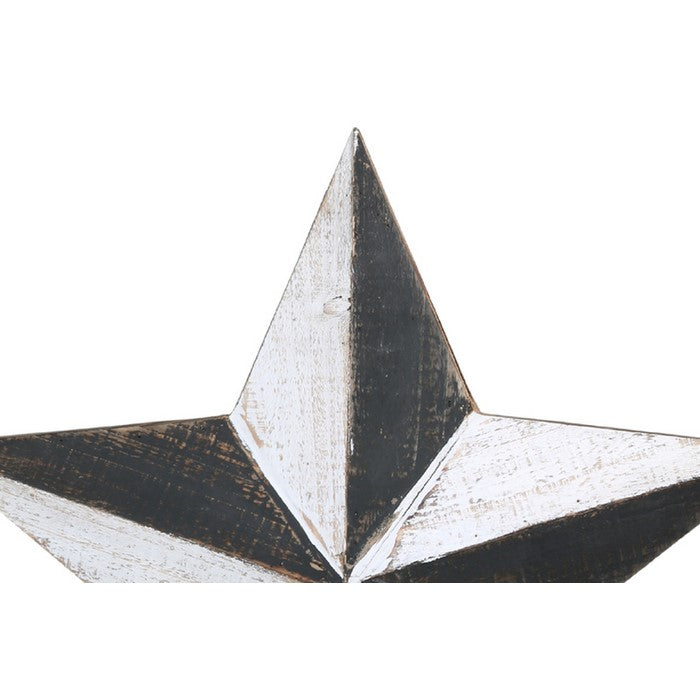 Metal 3D Star Wall Decor with Back Hanger, Set of Three , Gray