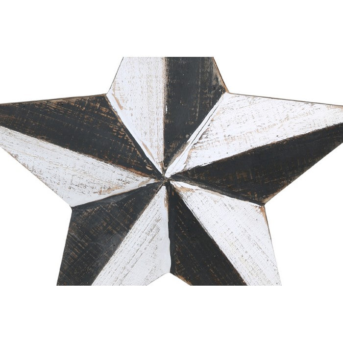 Metal 3D Star Wall Decor with Back Hanger, Set of Three , Gray