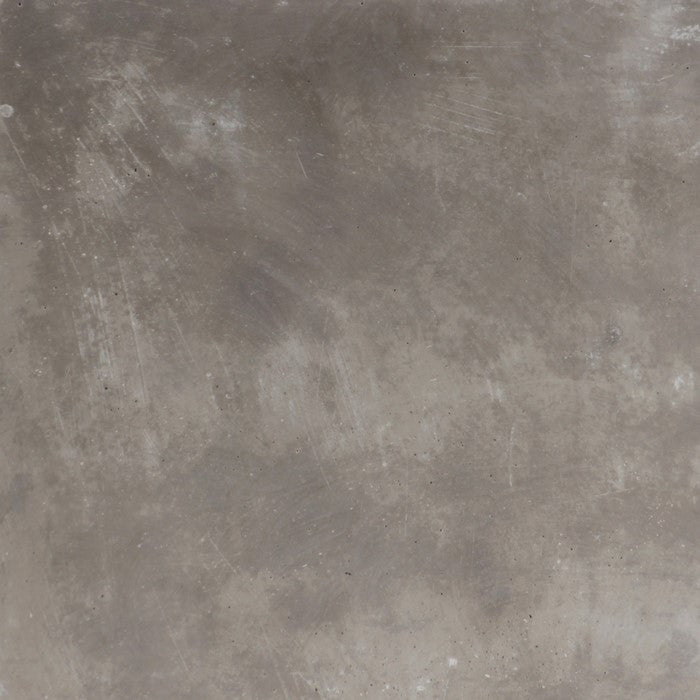 Traditional Style Square Shaped Cement Pot with Smooth Design, Gray