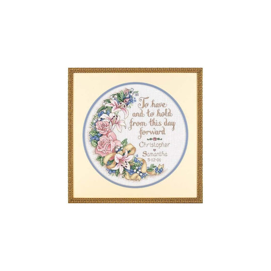 Dimensions Needlecrafts Counted Cross Stitch, To Have & To Hold Wedding Record