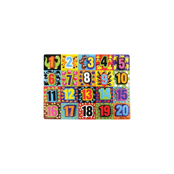 Melissa & Doug Jumbo Numbers Wooden Chunky Puzzle (20 pcs)