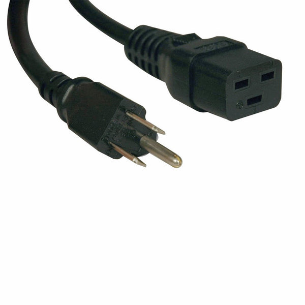 Tripp Lite Heavy-Duty Power Cord, 15A, 14AWG (IEC-320-C19 to NEMA 5-15P) 10-ft.(P034-010)