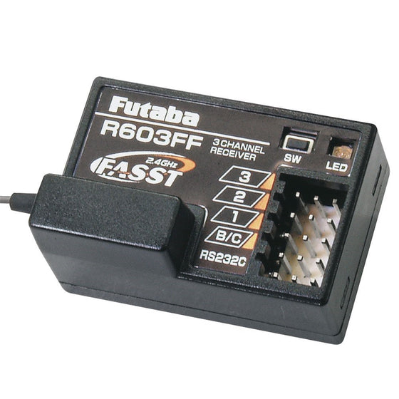 Futaba R603FF 3-Channel FASST 2.4GHz Receiver (Rx) for 3PM, 3PK, 4PK