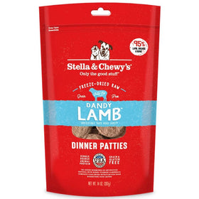 Stella & Chewy's Freeze-Dried Raw Dandy Lamb Dinner Patties Dog Food, 14 oz bag