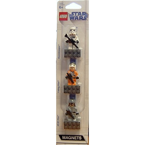 Lego Star Wars Mini Figure Exclusive Magnet 3pcs Set, At-st Pilt, Y-wing Pilot, Stormtrooper