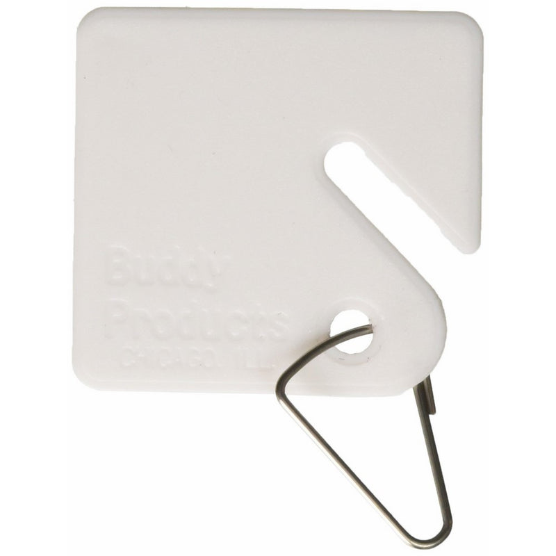 Buddy Products Blank Plastic Key Tags, White, Set of 100 (0017)