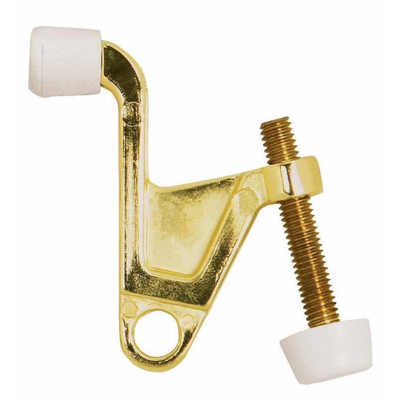 Design House 202416 Jumbo Hinge Door Stop, Polished Brass Finish