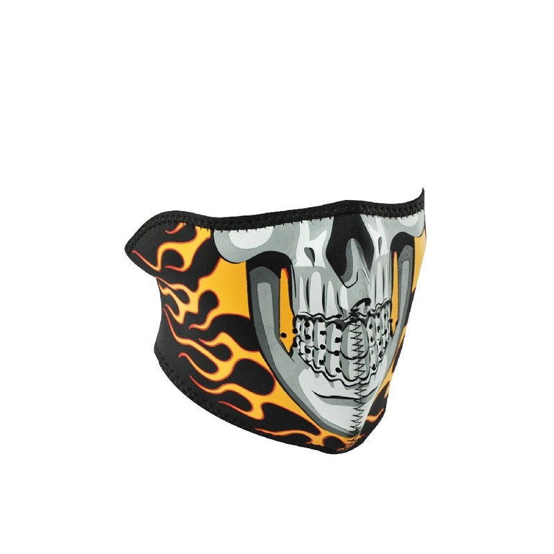 Zanheadgear WNFM061H Neoprene Half Face Mask, Burning Skull