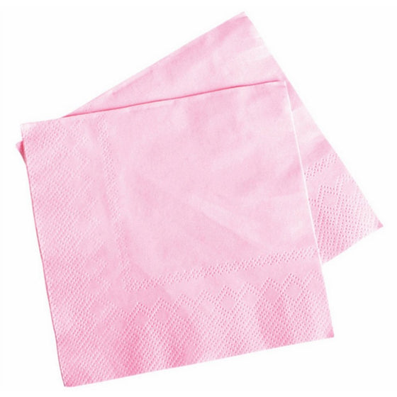 Lot Of 50 Light Pink Beverage Bar Baby Shower Party Napkins - 5"