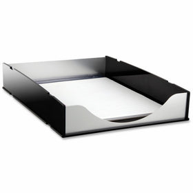 Kantek Letter Tray, 13.25 x 10.25 x 2.25 Inches, Black Acrylic and Aluminum (BA310)