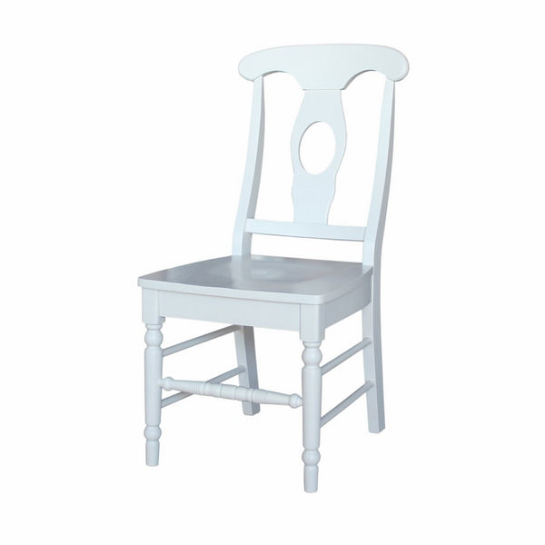 International Concepts C31-1202P Empire Chair with Solid Wood Seat, Linen White