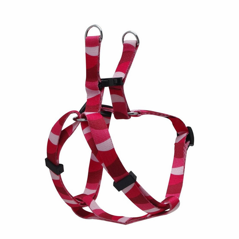 Dogit Style Adjustable Harness, Body 14 by 20-Inch, Small, Wild Stripes, Red