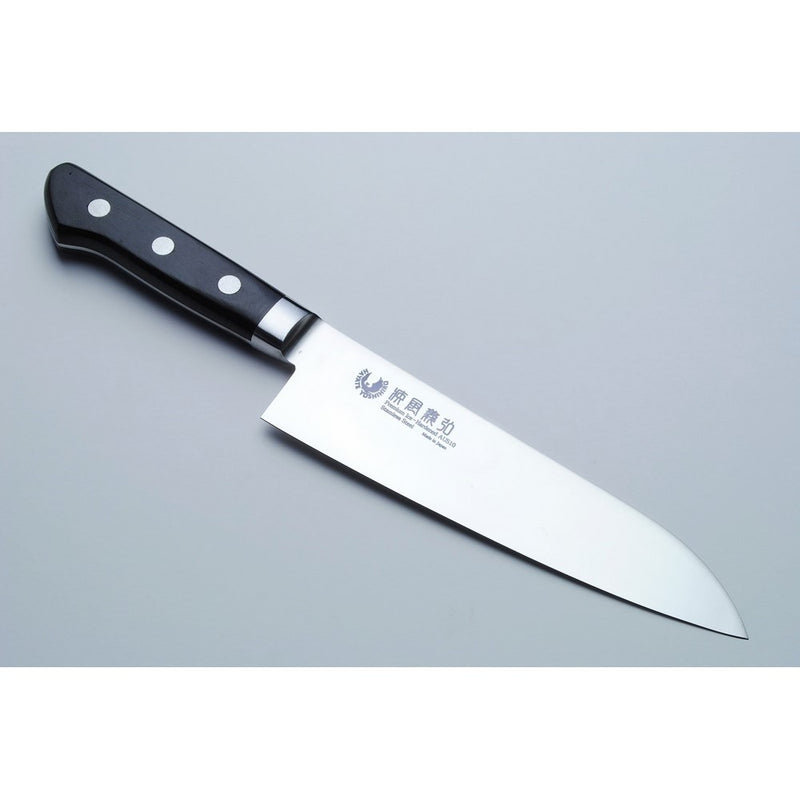 Yoshihiro Inox Stain-resistant Aus-10 Steel Ice Hardened Santoku Chefs Knife 7inch 180mm