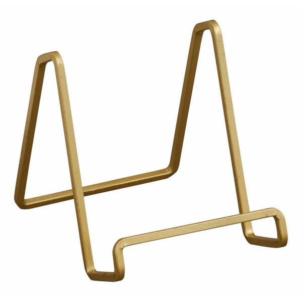 TRIPAR 50224 Square Wire Stand Plate Art Photo Holder, Gold Metal