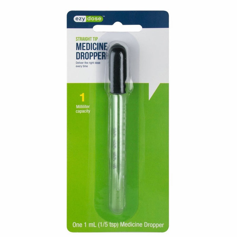 Ezy Dose Straight-Tip Calibrated Glass Medicine Dropper (1 mL)