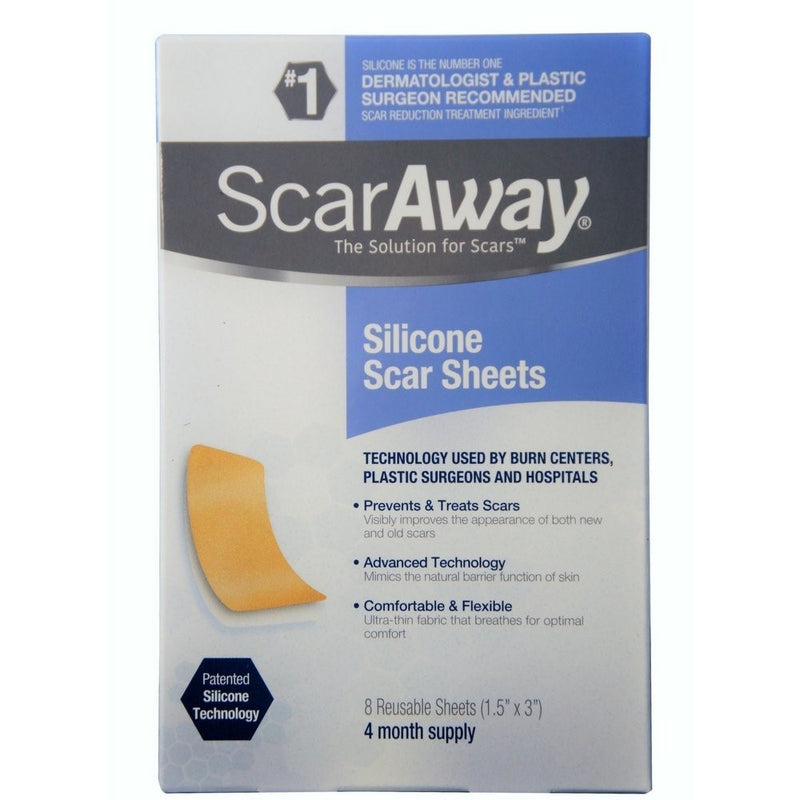 ScarAway Silicone Scar Sheets (1.5" x 3") 8 ct