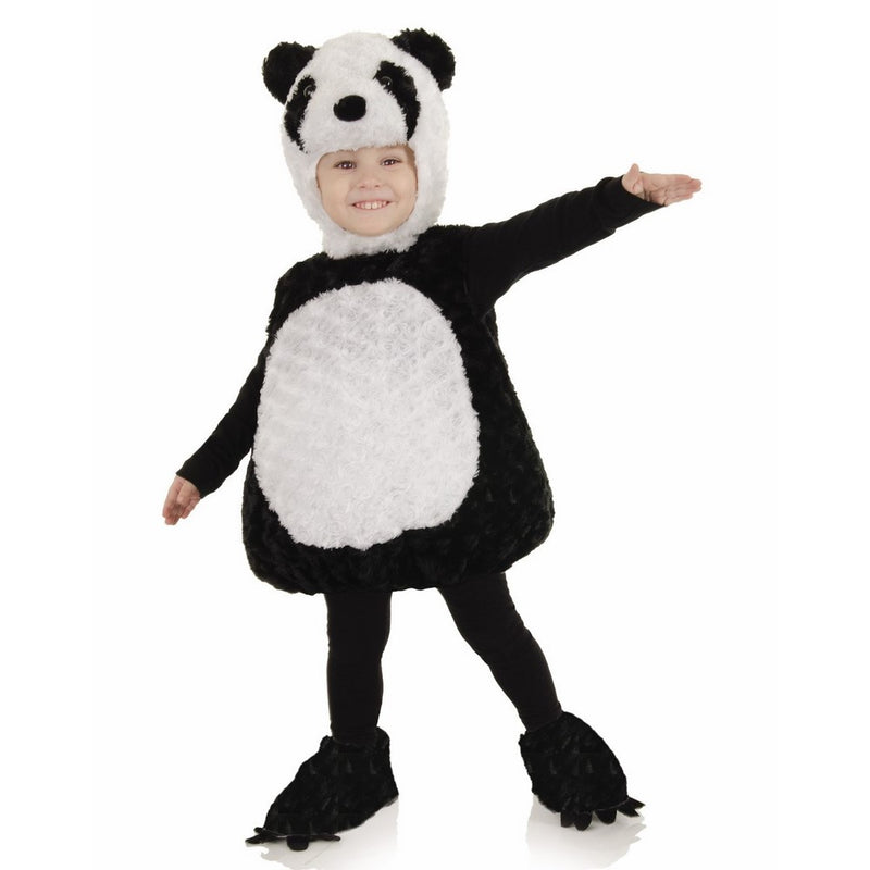 Underwraps Baby's Panda Belly-Babies, Black/White, X-Large