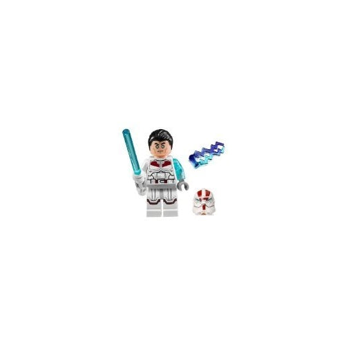 LEGO Jek-14 Star Wars minifigure - COMPLETE (White lightsaber, helmet, hair-piece, & lightning)