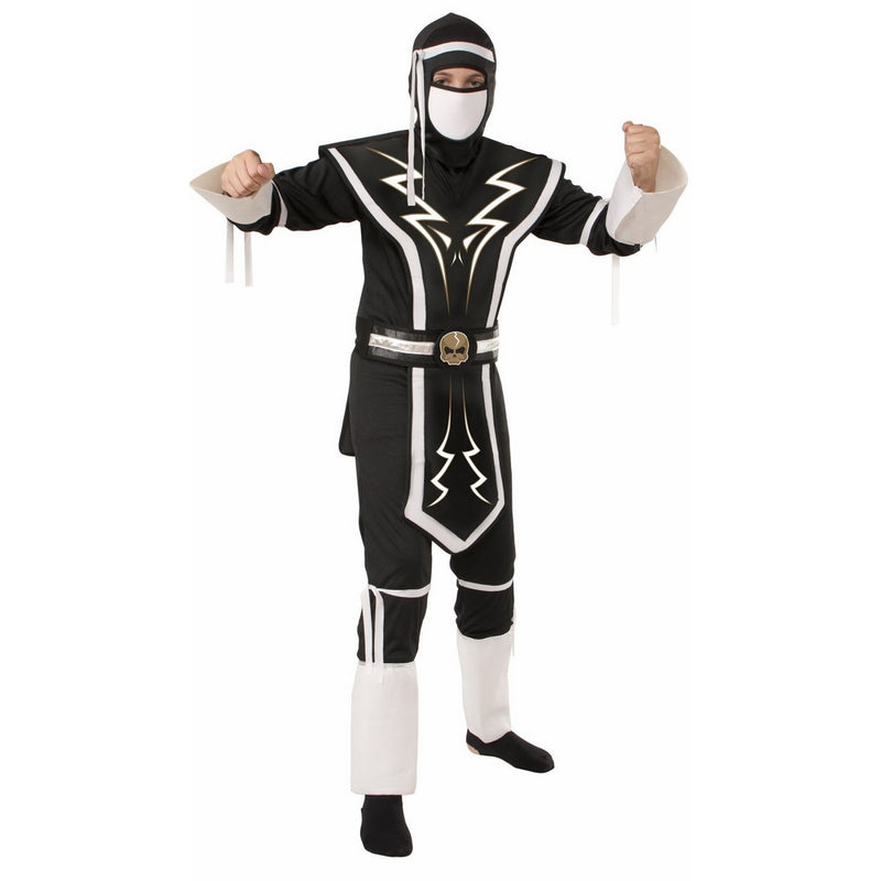 Rubie's White and Black Skull Ninja Costume, Medium