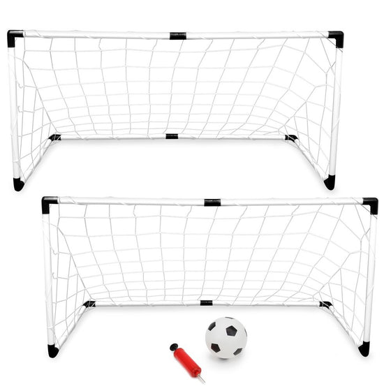 K-Roo Sports Youth Soccer Goals with Soccer Ball and Pump (Set of 2)