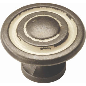 Hickory Hardware KNOB, 1-3/8" DIA, Vibra Pewter