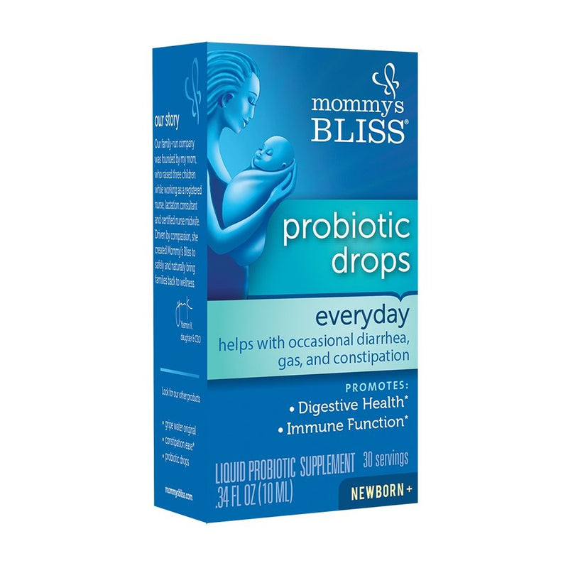 Mommy's Bliss Baby Probiotic Drops Everyday - Diarrhea, Gas, Constipation, Colic Relief - Newborns and Up - Natural, Flavorless, 0.34 Fl Oz