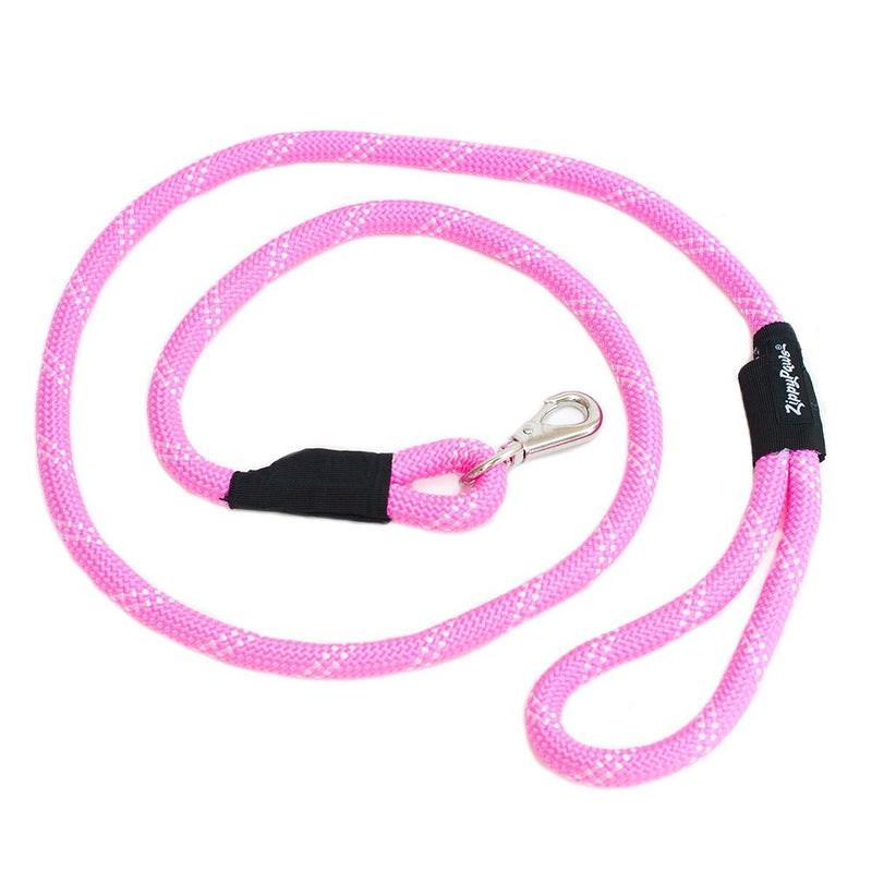 ZippyPaws Climbers Mountain Climbing Rope Dog Leash (Pink, 6-Feet)