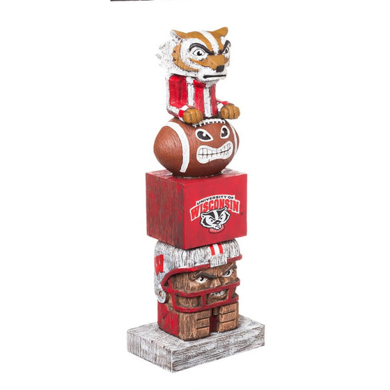 Evergreen NCAA Wisconsin Badgers Tiki Totem