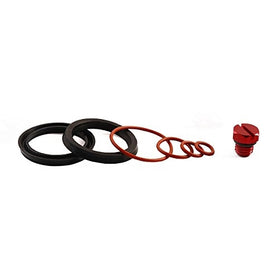 iFJF Fuel Filter Seal Rebuild Kit and Bleeder Screw for 2001-2013 GM Duramax Fuel Filter Housing -Aluminum (Red)