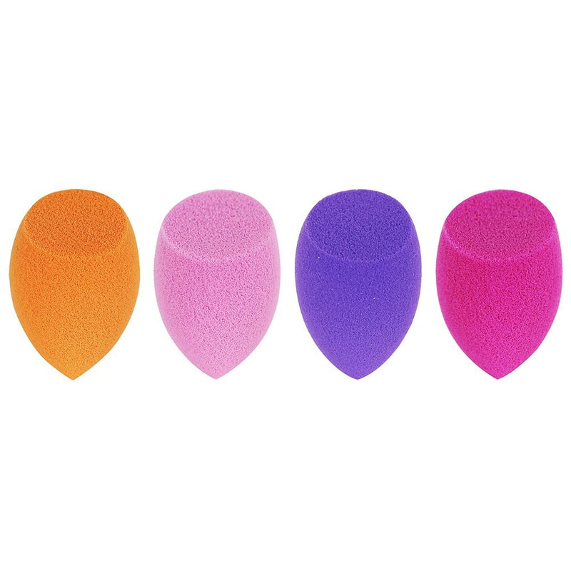 Real Techniques Cruelty Free Mini MC Sponges, (Pack of 4), with Revolutionary Foam Technology, Ideal for Liquid or Cushion Foundation, Synthetic Materials, Latex Free