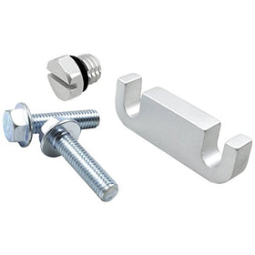 iFJF Fuel Filter Head Housing Spacer, Air Bleeder Screw and 2pcs Bolts -for Duramax 2001-2010 (Silver)