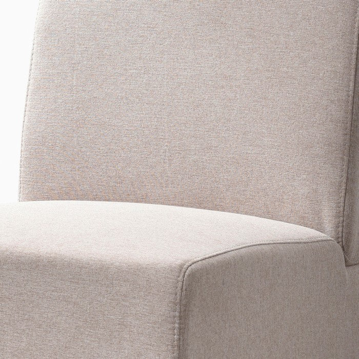 Fabric Upholstered Chair with Tapered and Flared Legs, Brown and Black