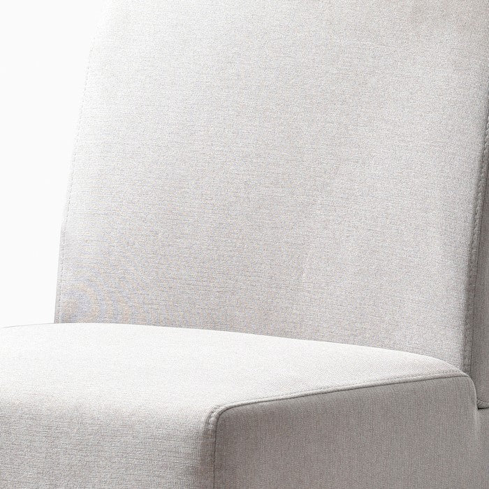Fabric Upholstered Chair with Tapered and Flared Legs, Gray and Black