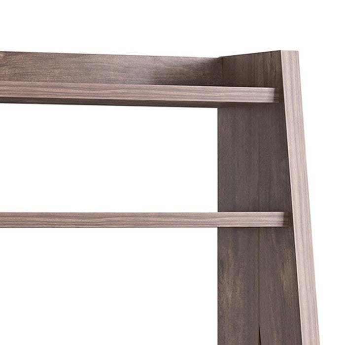 Ladder Shape Wooden Desk with Slanted Legs, Hazelnut