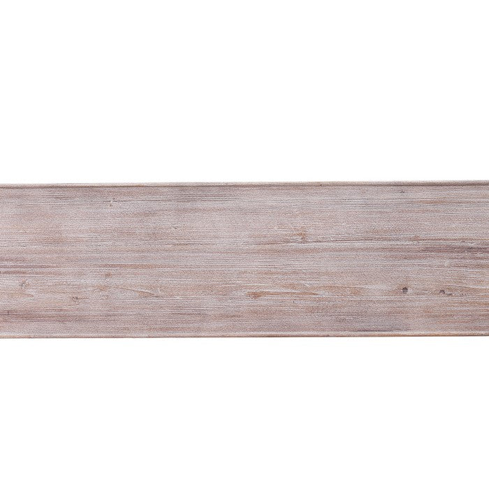 Rectangular Wooden Console Table with Sled Wire Base, Gray and Black