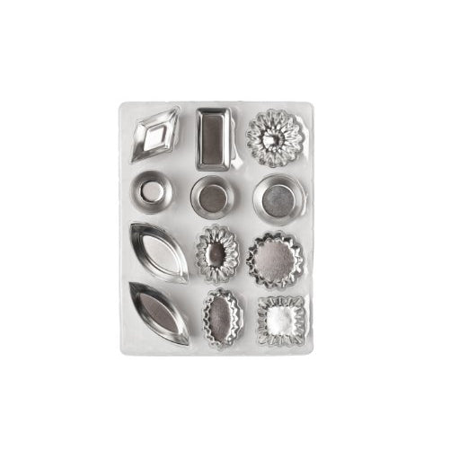 Ateco 4840 Tartlet Mold Set, 72-Piece Set Inlcludes 12 shapes, 6 pcs of Each