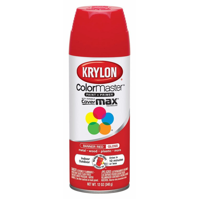 Krylon 52108 Paint Enamel, 12 oz, Banner Red