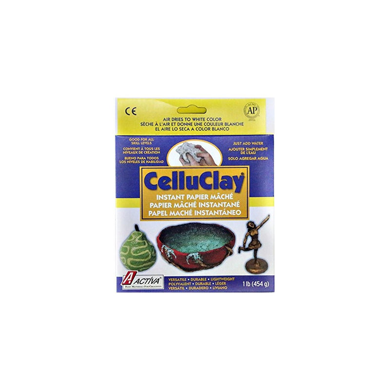 ACTIVA CelluClay Instant Papier Mache, 1 pound, White