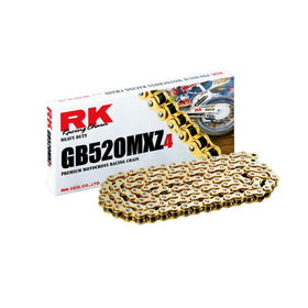 RK Racing Chain GB520MXZ4-140 Gold 140-Links Heavy Duty Chain with Connecting Link