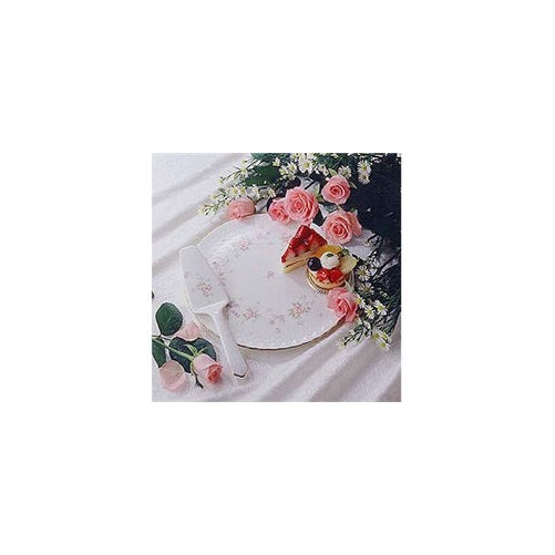 Mikasa Endearment Pink Floral Cake Plate