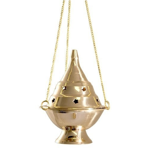 Brass Hanging Censer/Charcoal Incense Burner - 4.5" High