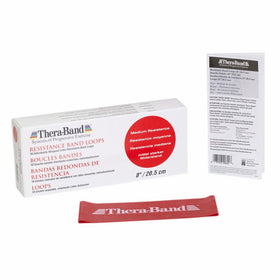 TheraBand Professional Latex Resistance Band Loop, 8 Inch, Red