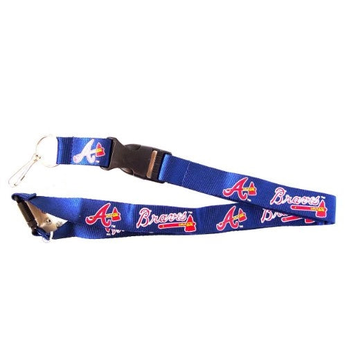 MLB Atlanta Braves Clip Lanyard Id Holder Ticket - Blue