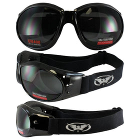 ELIMINATOR GOGGLES MOTORCYCLE PADDED EYEWEAR SMOKED TINT LENSES These Are Specially Made to Keep Dust And Wind Out Of Your Eyes
