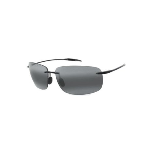 MAUI JIM BREAKWALL 422 422-02 Polarized Aviator Sunglasses, Gloss Black Frame/Polarized Neutral Grey, One Size