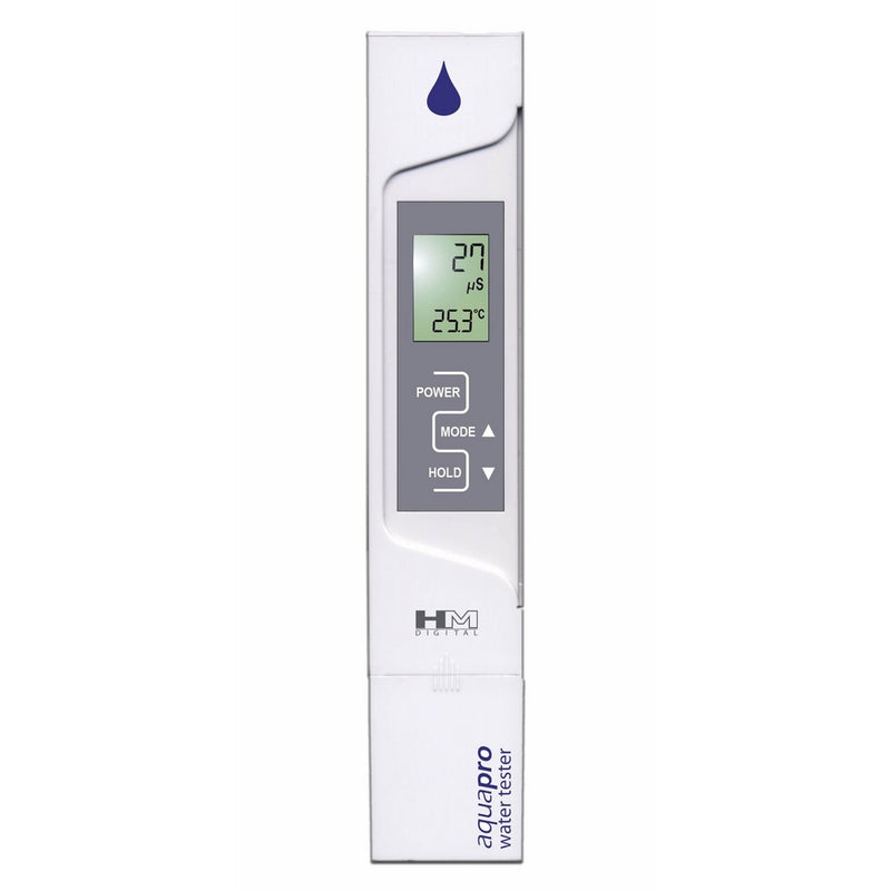 HM Digital AP-2 AquaPro Water Quality Electrical Conductivity Tester, 0-9999 µS Range, 1 µS Resolution, /- 2% Readout Accuracy